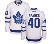 Women Reebok Toronto Maple Leafs #40 Garret Sparks Authentic White Away NHL Jersey