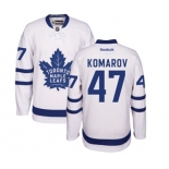 Women Reebok Toronto Maple Leafs #47 Leo Komarov Authentic White Away NHL Jersey