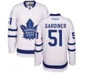 Women Reebok Toronto Maple Leafs #51 Jake Gardiner Authentic White Away NHL Jersey