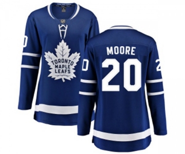 Women Toronto Maple Leafs #20 Dominic Moore Fanatics Branded Royal Blue Home Breakaway NHL Jersey