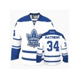 Women's Reebok Toronto Maple Leafs #34 Auston Matthews Authentic White Third NHL Jersey