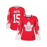 Women's Toronto Maple Leafs #15 Matt Martin Red Alternate Stitched NHL Jersey