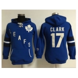 Women's Toronto Maple Leafs #17 Wendel Clark Blue Old Time Heidi Hoodie NHL Hoodie