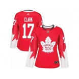 Women's Toronto Maple Leafs #17 Wendel Clark Red Alternate Stitched NHL Jersey