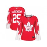 Women's Toronto Maple Leafs #25 James Van Riemsdyk Red Alternate Stitched NHL Jersey