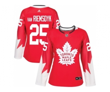 Women's Toronto Maple Leafs #25 James Van Riemsdyk Red Alternate Stitched NHL Jersey