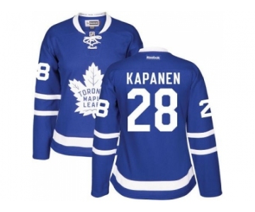 Women's Toronto Maple Leafs #28 Kasperi Kapanen Blue Home Stitched NHL Jersey