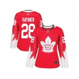 Women's Toronto Maple Leafs #28 Kasperi Kapanen Red Alternate Stitched NHL Jersey