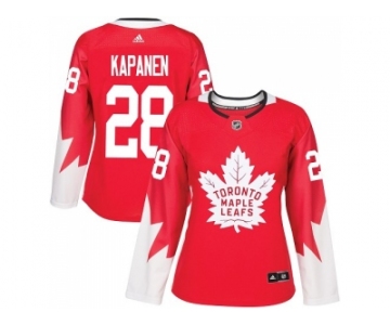 Women's Toronto Maple Leafs #28 Kasperi Kapanen Red Alternate Stitched NHL Jersey