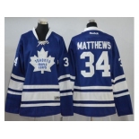 Women's Toronto Maple Leafs #34 Auston Matthews Blue Alternate Stitched NHL Jersey