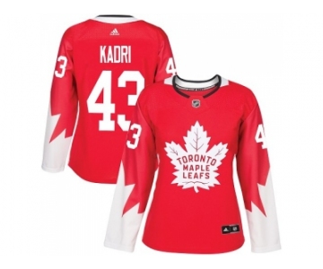 Women's Toronto Maple Leafs #43 Nazem Kadri Red Alternate Stitched NHL Jersey