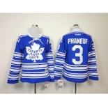 women nhl jerseys toronto maple leafs #3 phaneuf blue[2014 winter classic patch C]