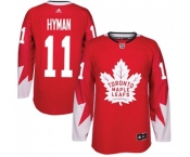 Youth Adidas Toronto Maple Leafs #11 Zach Hyman Authentic Red Alternate NHL Jersey