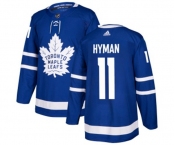 Youth Adidas Toronto Maple Leafs #11 Zach Hyman Authentic Royal Blue Home NHL Jersey