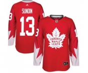 Youth Adidas Toronto Maple Leafs #13 Mats Sundin Authentic Red Alternate NHL Jersey