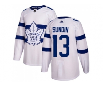 Youth Adidas Toronto Maple Leafs #13 Mats Sundin White Authentic 2018 Stadium Series Stitched NHL Jersey