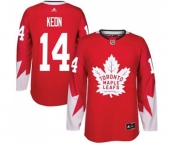 Youth Adidas Toronto Maple Leafs #14 Dave Keon Authentic Red Alternate NHL Jersey