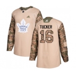 Youth Adidas Toronto Maple Leafs #16 Darcy Tucker Authentic Camo Veterans Day Practice NHL Jersey