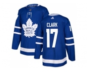 Youth Adidas Toronto Maple Leafs #17 Wendel Clark Blue Home Authentic Stitched NHL Jersey