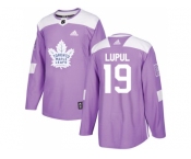 Youth Adidas Toronto Maple Leafs #19 Joffrey Lupul Purple Authentic Fights Cancer Stitched NHL Jersey