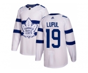 Youth Adidas Toronto Maple Leafs #19 Joffrey Lupul White Authentic 2018 Stadium Series Stitched NHL Jersey