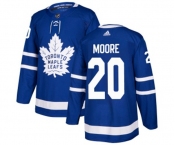 Youth Adidas Toronto Maple Leafs #20 Dominic Moore Authentic Royal Blue Home NHL Jersey