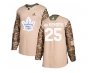 Youth Adidas Toronto Maple Leafs #25 James Van Riemsdyk Camo Authentic 2017 Veterans Day Stitched NHL Jersey