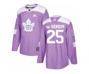 Youth Adidas Toronto Maple Leafs #25 James Van Riemsdyk Purple Authentic Fights Cancer Stitched NHL Jersey