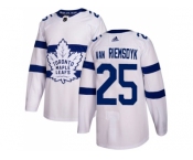 Youth Adidas Toronto Maple Leafs #25 James Van Riemsdyk White Authentic 2018 Stadium Series Stitched NHL Jersey