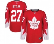 Youth Adidas Toronto Maple Leafs #27 Darryl Sittler Authentic Red Alternate NHL Jersey