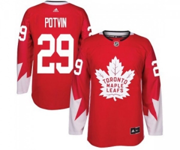 Youth Adidas Toronto Maple Leafs #29 Felix Potvin Authentic Red Alternate NHL Jersey