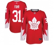 Youth Adidas Toronto Maple Leafs #31 Grant Fuhr Authentic Red Alternate NHL Jersey