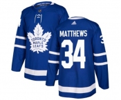 Youth Adidas Toronto Maple Leafs #34 Auston Matthews Authentic Royal Blue Home NHL Jersey