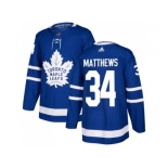 Youth Adidas Toronto Maple Leafs #34 Auston Matthews Blue Home Authentic Stitched NHL Jersey