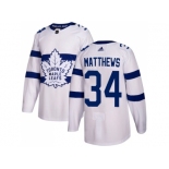 Youth Adidas Toronto Maple Leafs #34 Auston Matthews White Authentic 2018 Stadium Series Stitched NHL Jersey