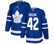 Youth Adidas Toronto Maple Leafs #42 Tyler Bozak Authentic Royal Blue Home NHL Jersey