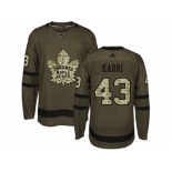 Youth Adidas Toronto Maple Leafs #43 Nazem Kadri Green Salute to Service Stitched NHL Jersey