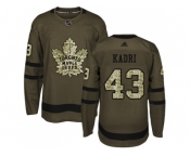 Youth Adidas Toronto Maple Leafs #43 Nazem Kadri Green Salute to Service Stitched NHL Jersey