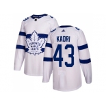 Youth Adidas Toronto Maple Leafs #43 Nazem Kadri White Authentic 2018 Stadium Series Stitched NHL Jersey