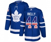 Youth Adidas Toronto Maple Leafs #44 Morgan Rielly Authentic Royal Blue USA Flag Fashion NHL Jersey