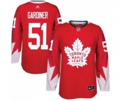 Youth Adidas Toronto Maple Leafs #51 Jake Gardiner Authentic Red Alternate NHL Jersey