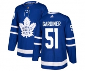 Youth Adidas Toronto Maple Leafs #51 Jake Gardiner Authentic Royal Blue Home NHL Jersey