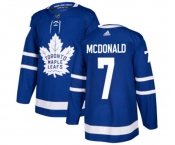 Youth Adidas Toronto Maple Leafs #7 Lanny McDonald Authentic Royal Blue Home NHL Jersey