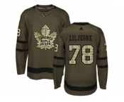 Youth Adidas Toronto Maple Leafs #78 Timothy Liljegren Authentic Green Salute to Service NHL Jersey