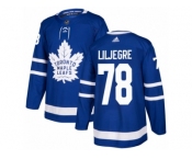 Youth Adidas Toronto Maple Leafs #78 Timothy Liljegren Authentic Royal Blue Home NHL Jersey