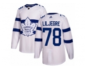 Youth Adidas Toronto Maple Leafs #78 Timothy Liljegren Authentic White 2018 Stadium Series NHL Jersey