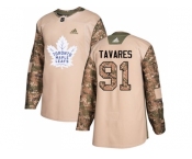 Youth Adidas Toronto Maple Leafs #91 John Tavares Camo Authentic 2017 Veterans Day Stitched NHL Jersey