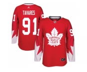 Youth Adidas Toronto Maple Leafs #91 John Tavares Red Team Canada Authentic Stitched NHL Jersey