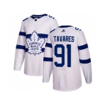 Youth Adidas Toronto Maple Leafs #91 John Tavares White Authentic 2018 Stadium Series Stitched NHL Jersey