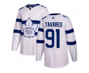 Youth Adidas Toronto Maple Leafs #91 John Tavares White Authentic 2018 Stadium Series Stitched NHL Jersey